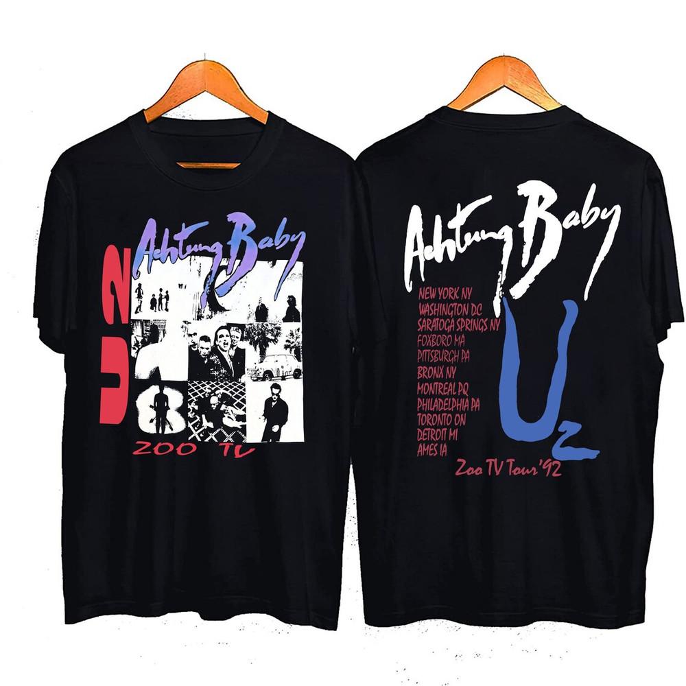 U2 Music Band Gift For Fans Cotton Black All Size Unisex Classic Shirt L