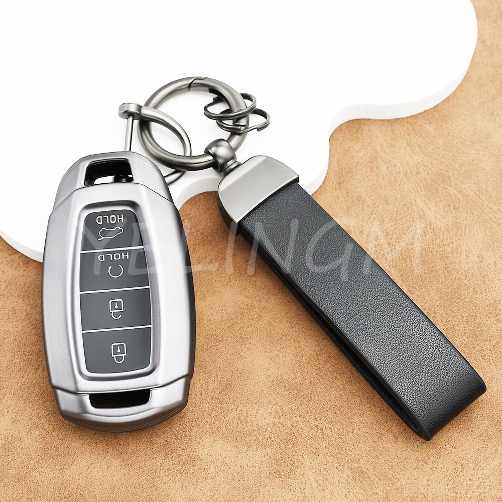 Gun Grey Tpu Protector Car Key Cover Case For Hyundai Accent Azera I30 Ix35 Kona Encino Grandeur Palisade Santa Fe Solaris