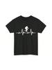 Skier HeartbeaT T Shirt Skiing Winter Sports Lovers Cute