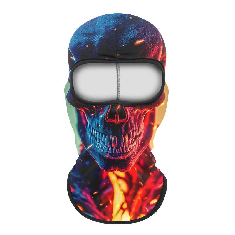 Balaclava Helmet, Animal Skull Pattern Sun UV Protection Face Mask, Lightweight Breathable Neck Gaiter for Motorcycle Cycling
