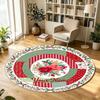 Fiori floreali (1133) Tappeto Circolare in Velluto di Cristallo Personalizzabile con Nome e Testo Tappeto Morbido Rotondo per Pavimento per Decorazione Soggiorno Camera da Letto