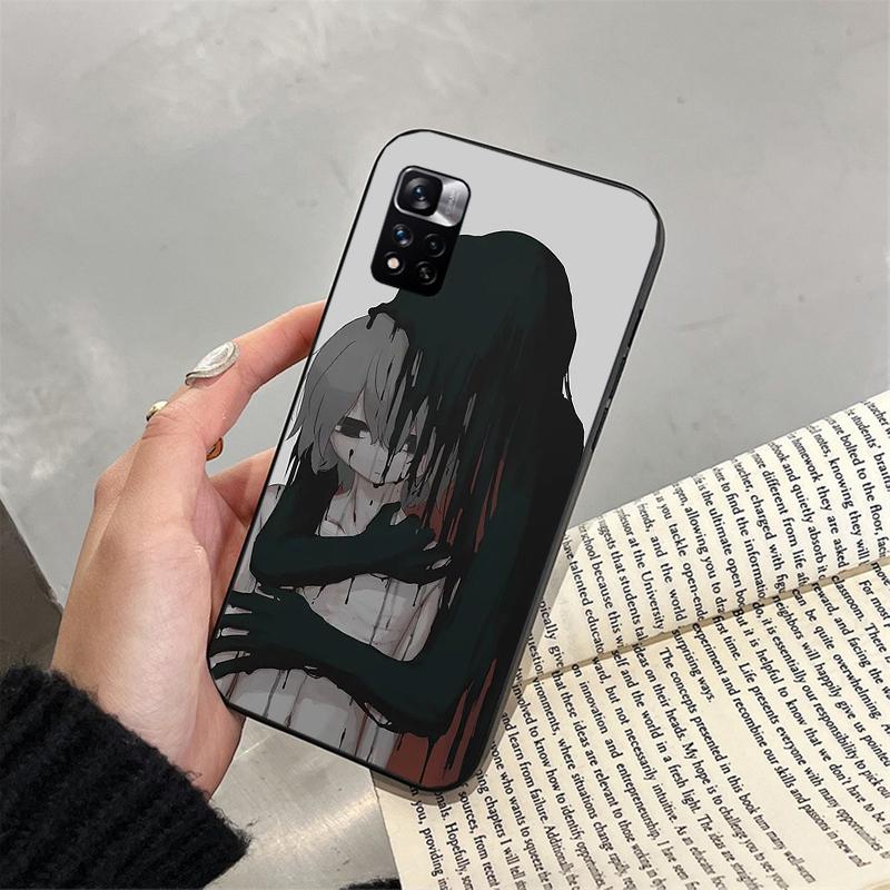 

Phone Case For Xiaomi Redmi note 14 Pro 14 13 12 11 10 Pro 14S 12S 11S Redmi 14C 13C 10 Horror Anime Girl Redmi Note 10 Pro 4G