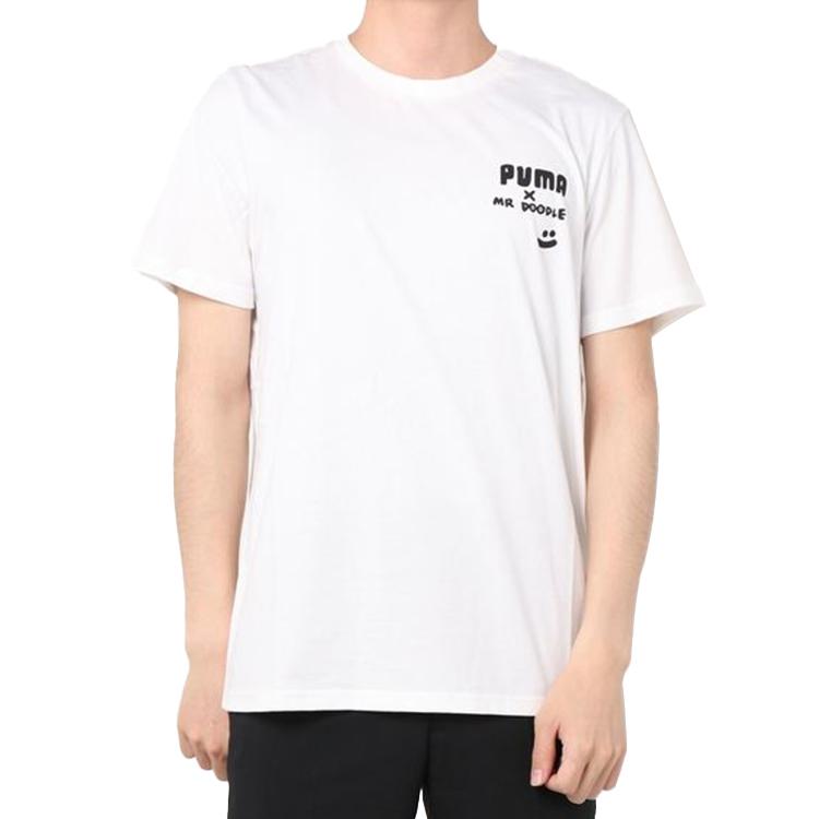 Puma X Camiseta de Manga Corta Mr Doodle Hombre Tops Blanco 598641-02