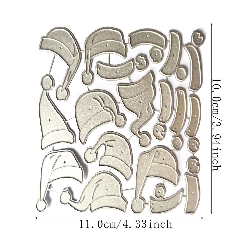 Metal Die Cuts Christmas Hat Embossing Stencil Cutting Dies for Card Making Scrapbooking Paper Craft DIY Template Mold