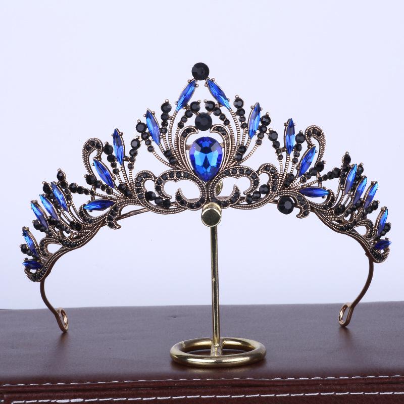 Braut Kopfbedeckungen Luxuriöse neue Krone Hochzeitskleid Barock Geburtstag Krone Haarschmuck