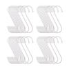 40 Pieces Pieces X 20 for Small Load Capacity Made In S-Hooks, Medium, 150mm, Black, (2 Bags), Items, Hanging, Organization, 12kg, White,