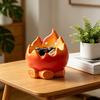 Key Storage Figurine, Flame Shape Vinyl Ornament, Large Capacity Desktop Display Holder for Lipstick Keys Glasses