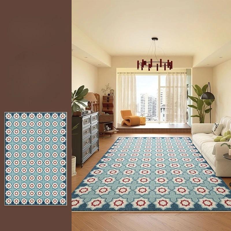 Geometriskt Mönster Matta Matta Heminredning Modern Stor Yta Golvmatta för Vardagsrum Soffområde Vardagsrumsinredning