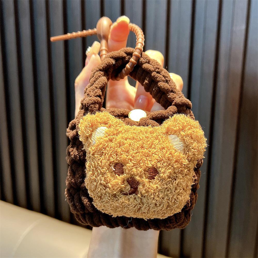 Hand-Woven Plush Persimmon Good Luck Keychain Pendant