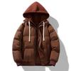 Fake Two-piece Cotton Jacket for Men In Winter New American Casual Hooded Thickened Warm Cotton Jacket