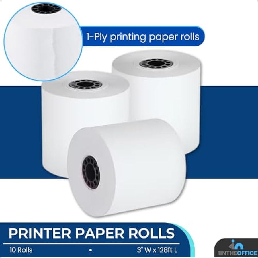 

Cash Register and Point of Service Printer Paper 3 Inch X 128 Foot 10 Rolls United States