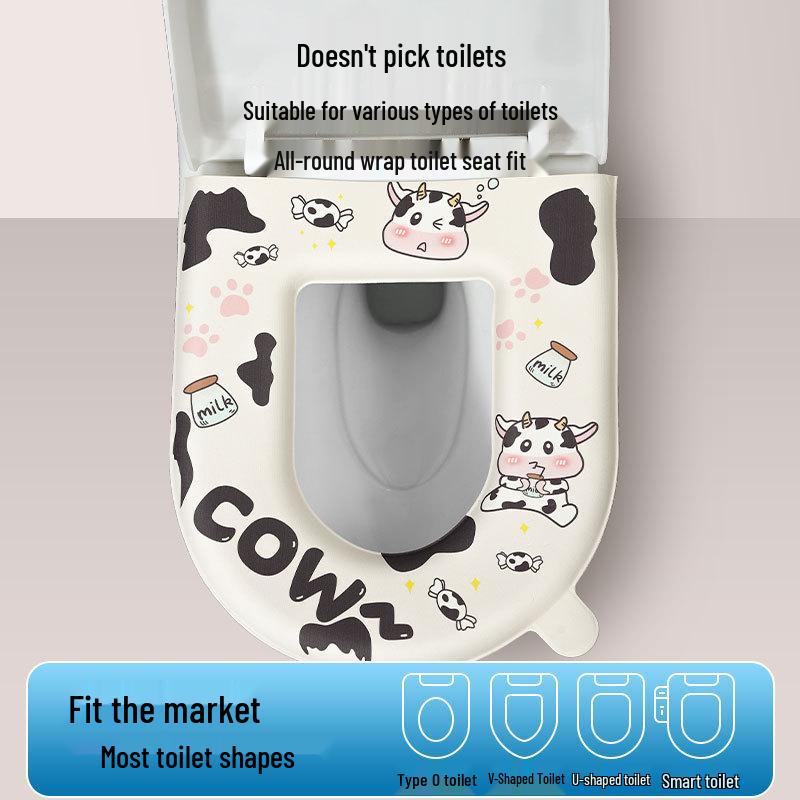 Newcomer Waterproof Toilet Seat Cushion - Universal Fit, All Seasons, Cute Design