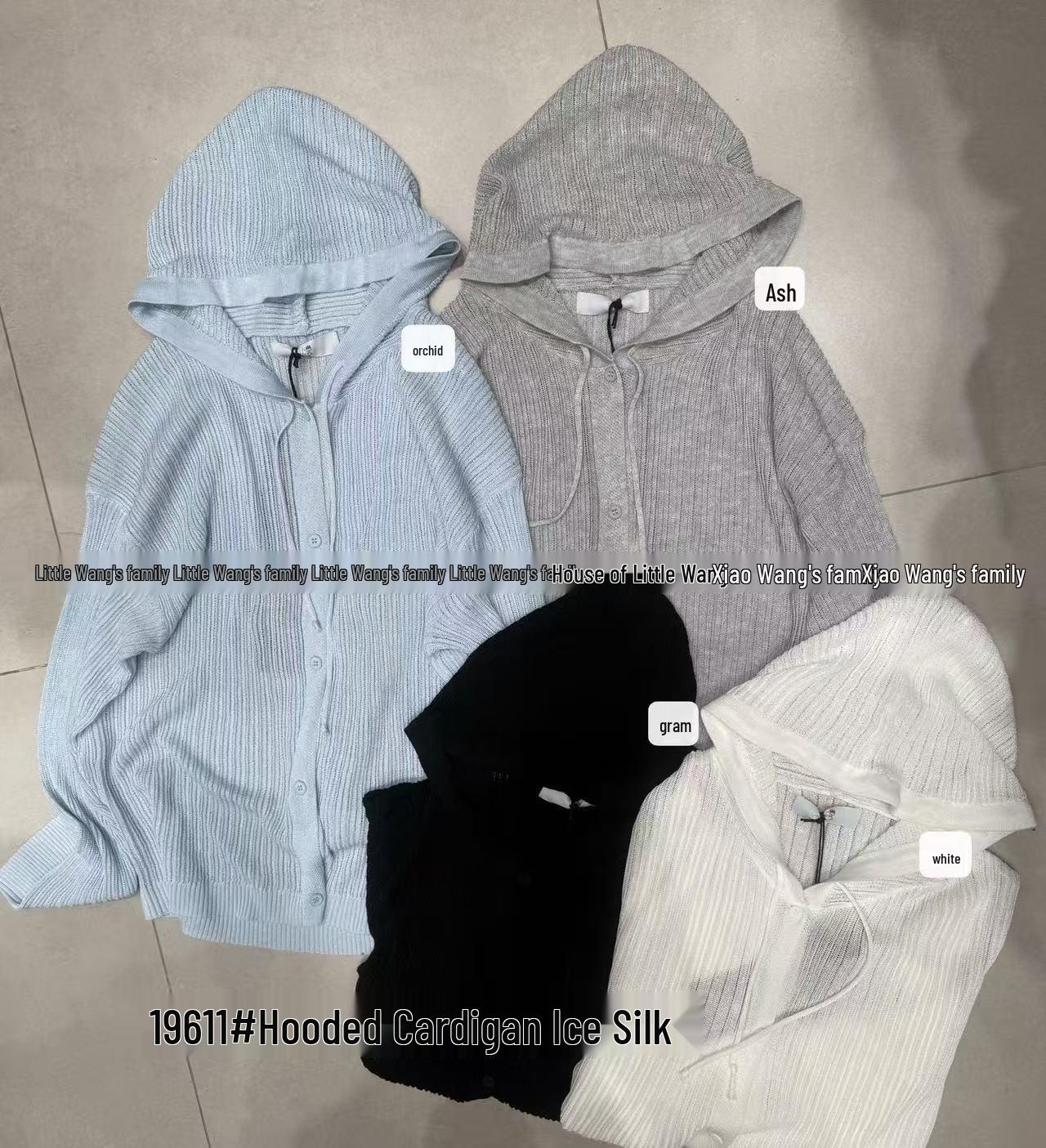 

Летний корейский кардиган с капюшоном свободного кроя большого размера от Сяо Вана One Size белый