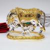 Kamdhenu Cow with Calf Idol Gold Silver Plated Finish | Home Decor Gaay Bachda Cow |Calf for Vastu | Positive Energy