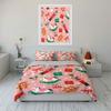 Christmas Nutcracker Pattern Bedding Duvet Cover Set Duvet Cover Pillowcases  (1*Duvet Cover 2*Pillowcases, without duvet insert)