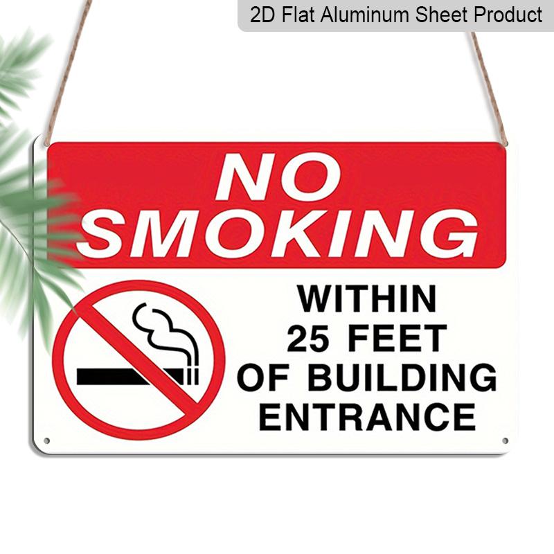

2D 1pc Durable Aluminum No Smoking Sign - 8x12 Inch Wall Hanging Plaque for Bar, Restaurant, Garage, Indoor/ Outdoor Use 20*30cm