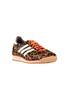 Adidas sl 72 og sneakers leather dark brown/off white/semi impact orange