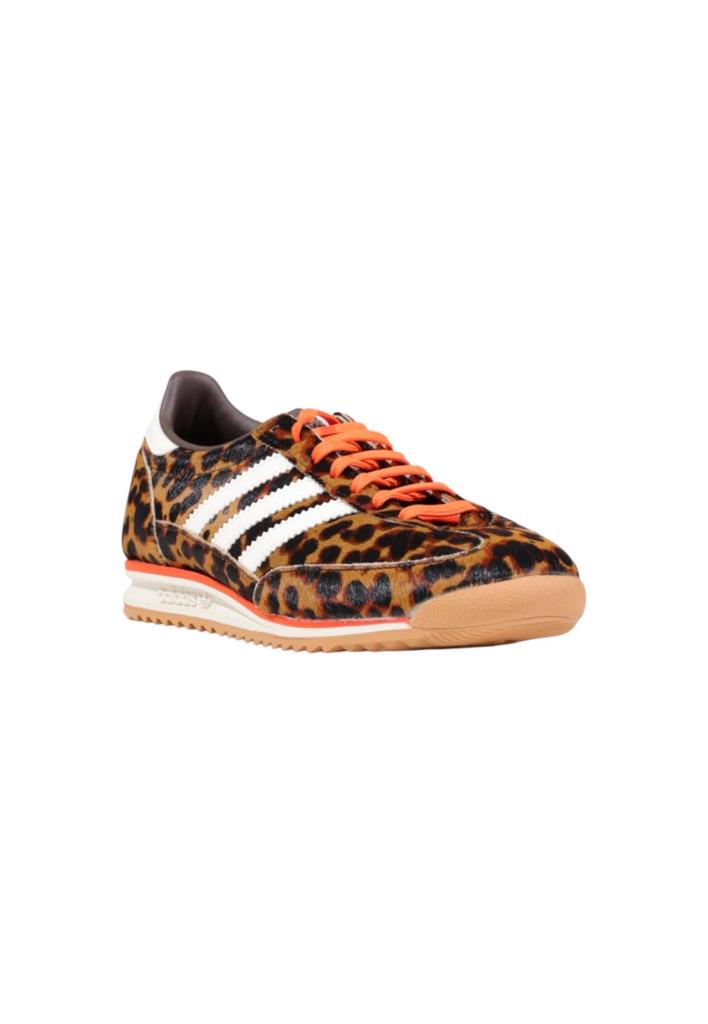 Adidas sl 72 og sneakers leather dark brown/off white/semi impact orange