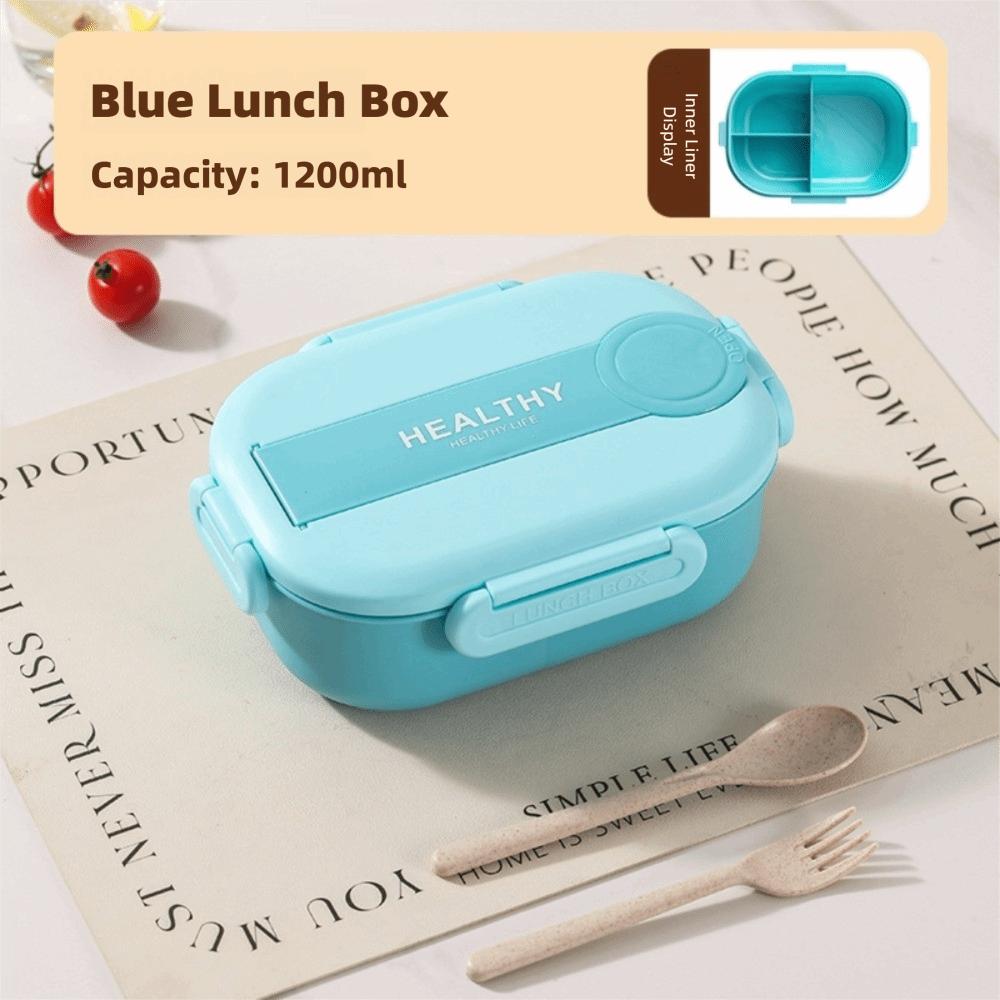 

Divided Insulated Lunch Box Microwavable Food Storage Box Student Lunch Box Outdoor Picnic синій