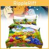 Pooh The Winnie Pattern Digital Print Duvet Cover Pillowcase Set Bedroom Bedding