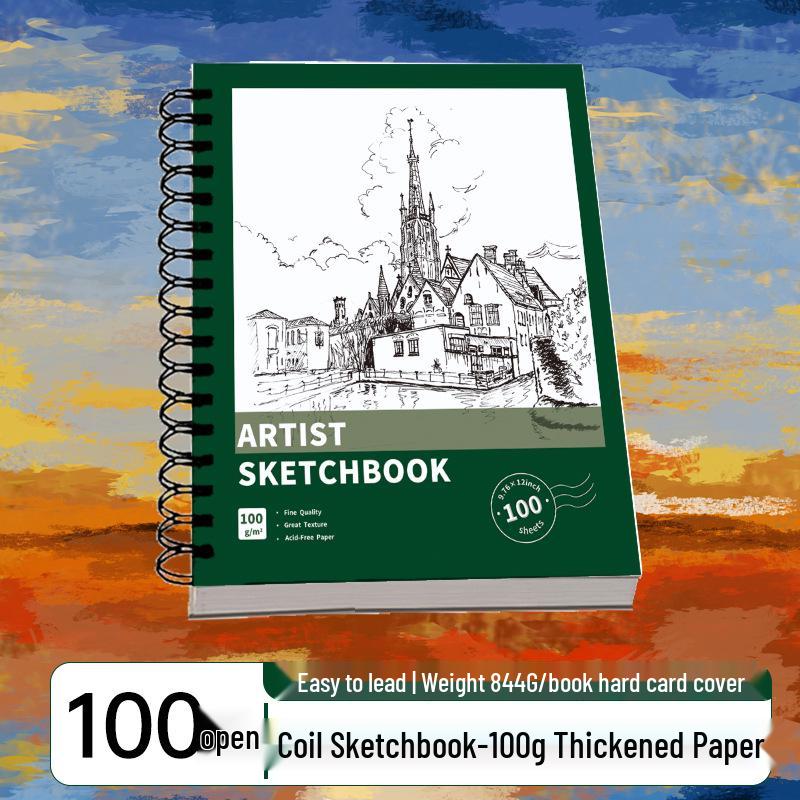 Thickened A4 Cross-border Sketchbook for Art Students: Blank Drawing Book for Pencil and Color