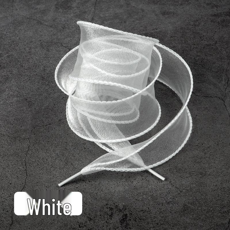 Fairy Wave Silk Chiffon Curly Shoelaces for German Trainers and Air Force One - Canvas Rope, 1 Pair