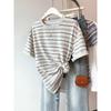 Japanese Wear Striped Short-sleeved T-shirt Women's Summer Thin Design Sense Niche Small Top