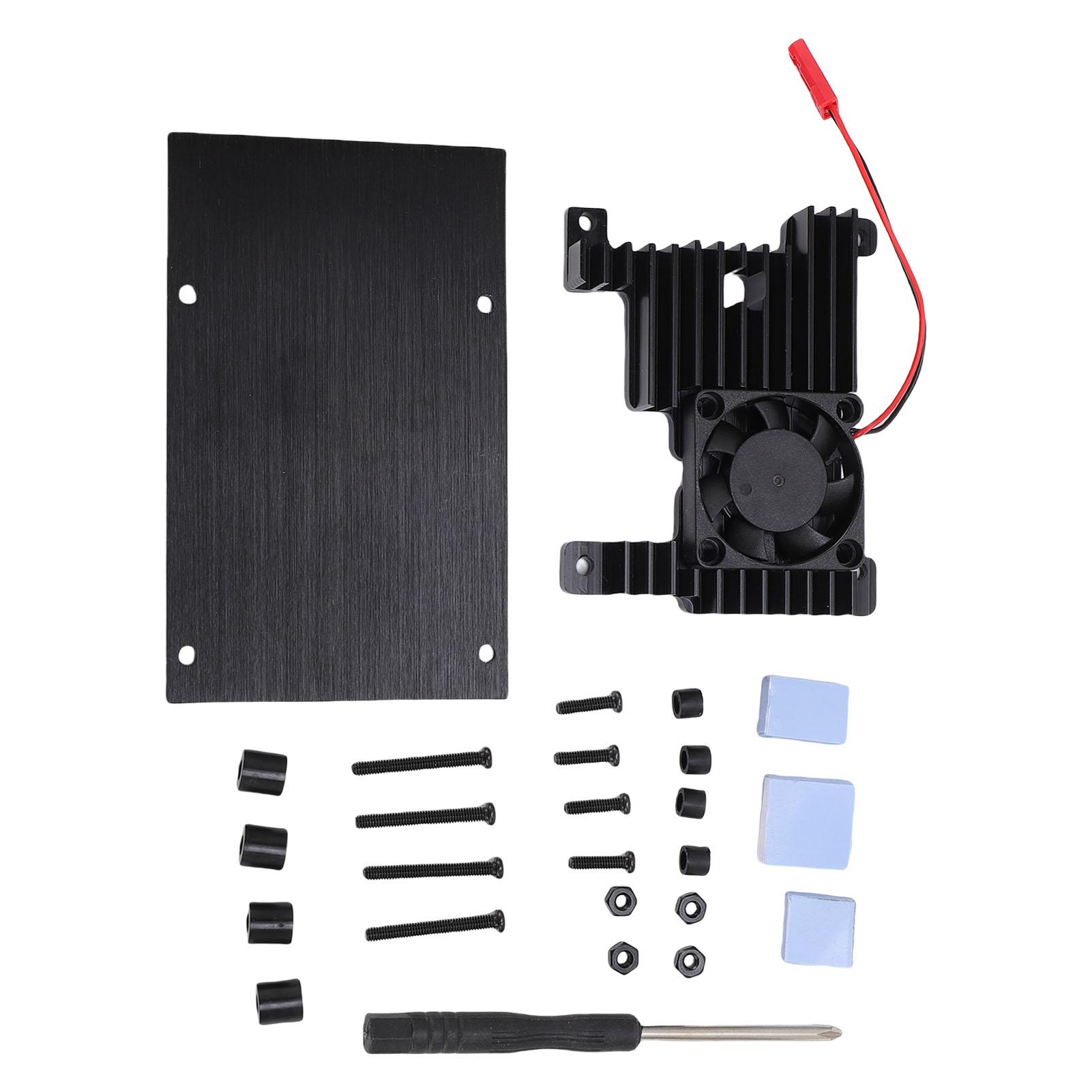 Development Board Enclosure Case Fit for Orange Pi 3B Aluminium Alloy Case with Passive Cooling Fan