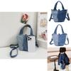 Denim Casual Bucket Bag With Breathable Fabric For Unisex Daily Use