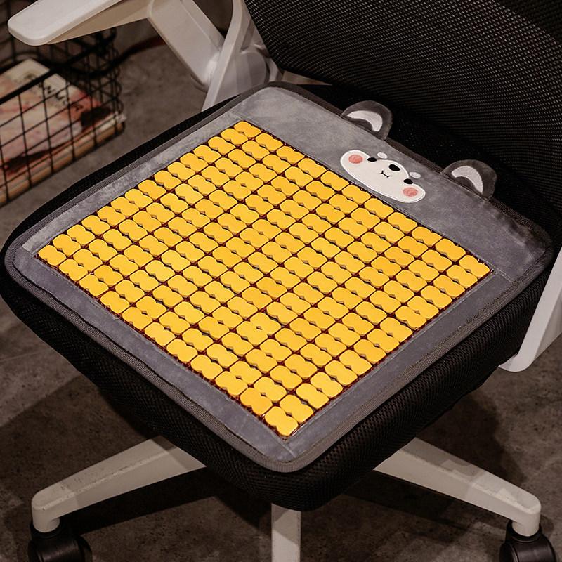 40x40cm Summer Cool Seat Cushion Bamboo Cushion Anti Slip Chair Cushion Car Cooling Seat Cushion Cartoon Student Seat Cushion