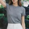 "High-Quality European Tencel Wool Slim Fit Short-Sleeve Women's T-Shirt - New Summer Fashion, Round Neck, High-End Style"