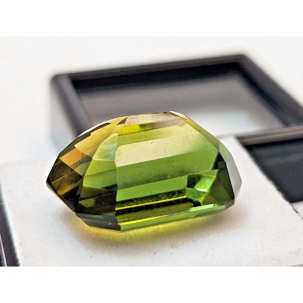 Certified Natural Bi-Color Tourmaline Emerald Cut 14-15 Ct Beautiful Gemstone