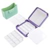 Color-Block Portable Travel Palette Box with Nail Art Pigment Dispenser