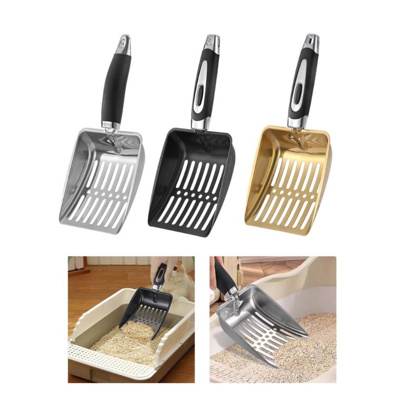 Cats Litter Scoops Large Kittens Poop Shovel Hollow Metal Scooper Cleaning Tool