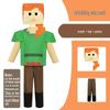 My World Minecraft Diamond Armor Cosplay Costume for Halloween
