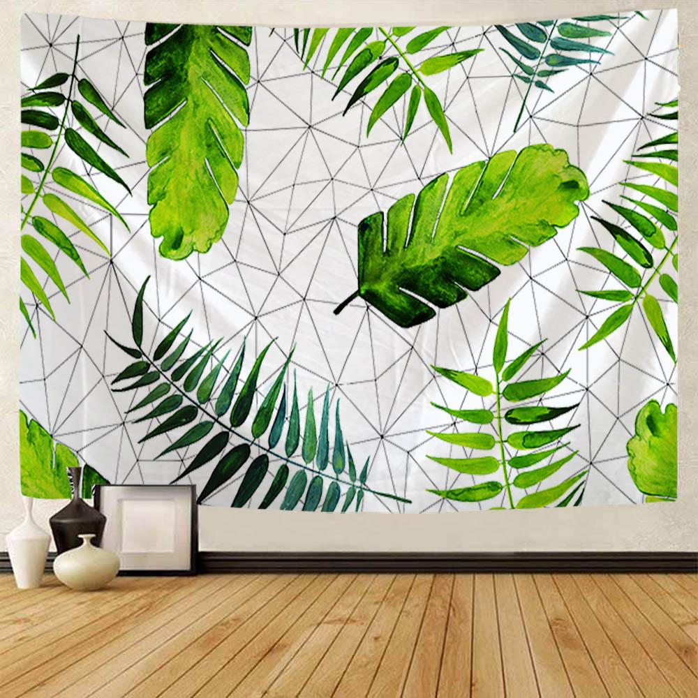 Bohemian Tropical Plant Flamingo Tapestry Wall Hanging Aesthetic Art Decor Blanket Home Background Bed Sheet Fabric