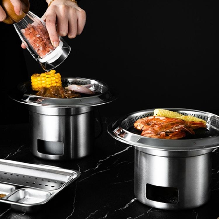 304Stainless Steel Outdoor Stove Cooking Stove Multifunctional Cookware Campings Stove Outdoor Barbecue Tool for Cooking