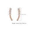 Women's Fashion Cute Stud Earrings Shiny Crystal Zirconia Copper Exquisite Female Charm Ear Piercing Accessories Jewelry Gifts