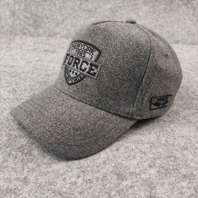 New high-top five-piece baseball cap autumn and winter woolen material peaked cap big head circumference men's hat couple women's hat casual fashion