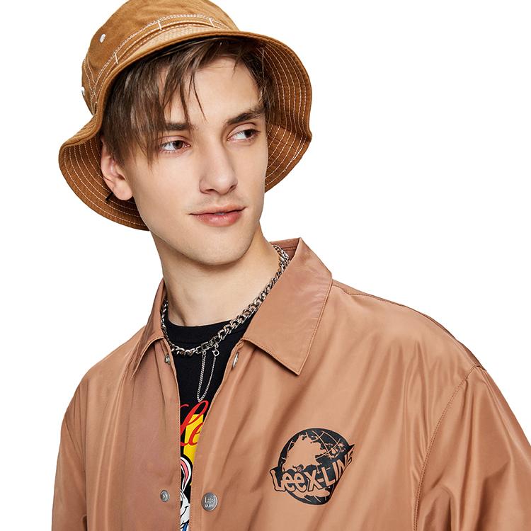 Lee Xline Series SS23 Comfortable Thin Coach Jacket Men jackets Brown LMT0053752RZ00FA03952