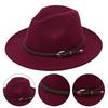 With Belt Buckle Panama Cap Vintage Cowboy Cap Fashion Rancher Hat  for Men Women