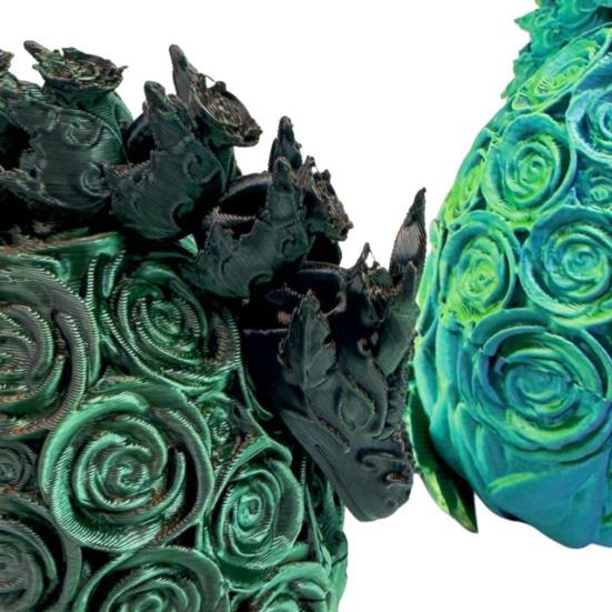 3D Printed Rose Dragon Articulated Dragon with Egg Flexible Rose Dragon