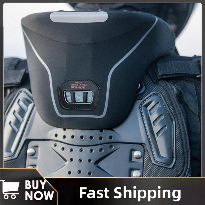 Protective Motorcycle Neck Brace Anti-Shock Safe Neck Protection Anti-Fatigue Spine Neck Pad Zipper 3D Cervical Spine Protection