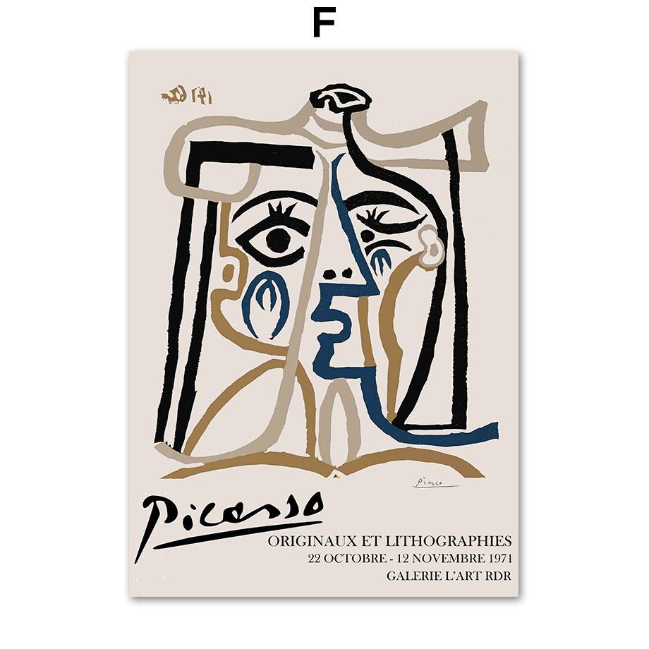 Abstrakt Matisse Picasso Ansikt Due Blad Nordiske Plakater og Maleri Trykk Veggkunst Lerret Veggbilder for Stuedekor