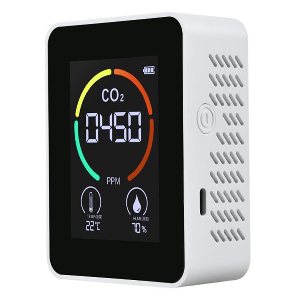 CO2 Luchtdetector Kooldioxidedetector Landbouwproductie Kas CO2 Monitor Wit