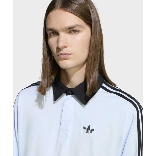Adidas Originals Rugby FW25 Cotton Loose Fit Long Sleeve Polo Shirt Men tops KE2445