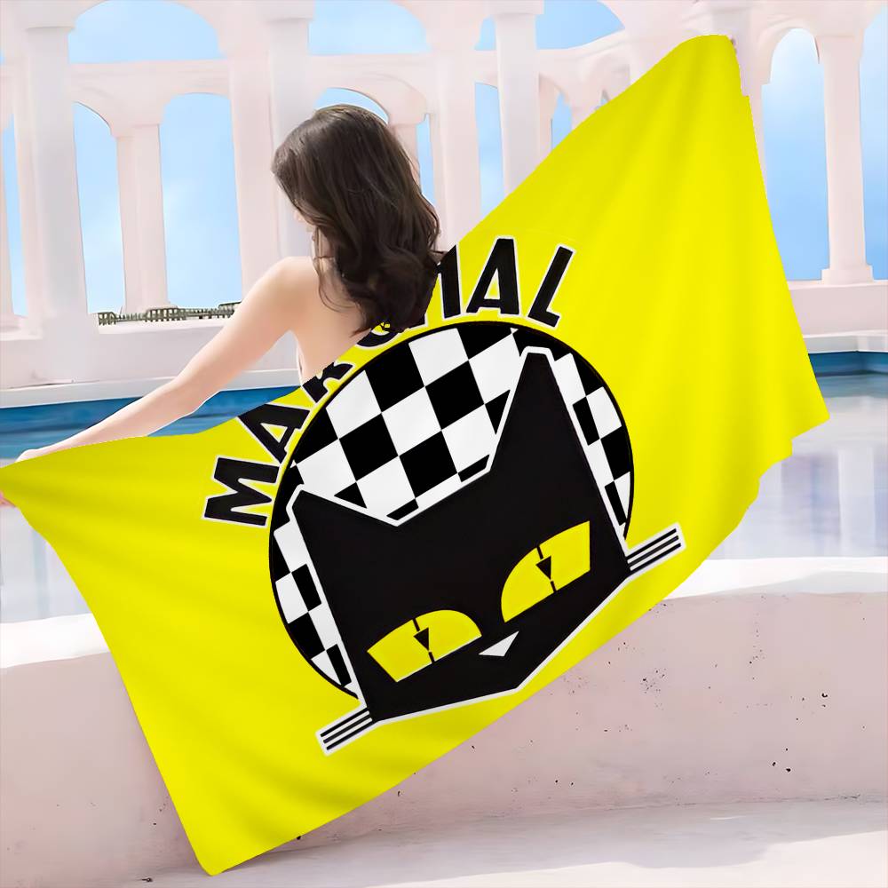 S-E-V M-Marchals Brand Microfiber Printed Beach Towel Mountain Climbing Yoga Beach Swimming Running Absorbent Soft Towel