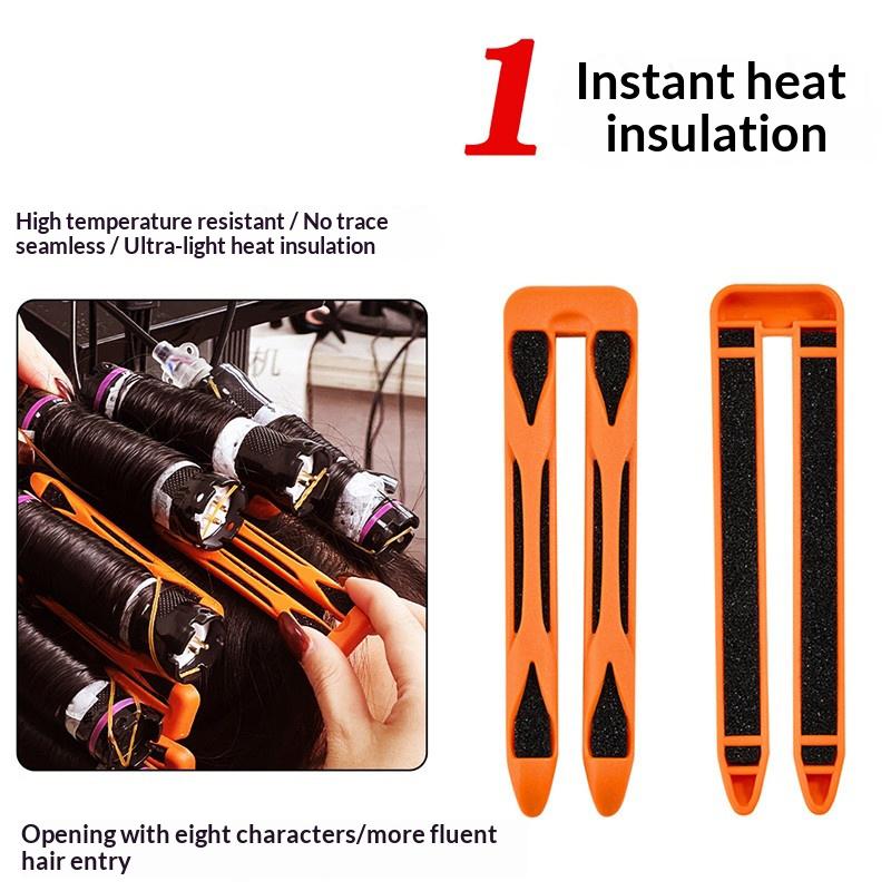 12Pcs U-Shaped Professional Perming Insulation Clip High Temperature Salon Hair Perming Barber Perm Hair Pad Curly Accessory
