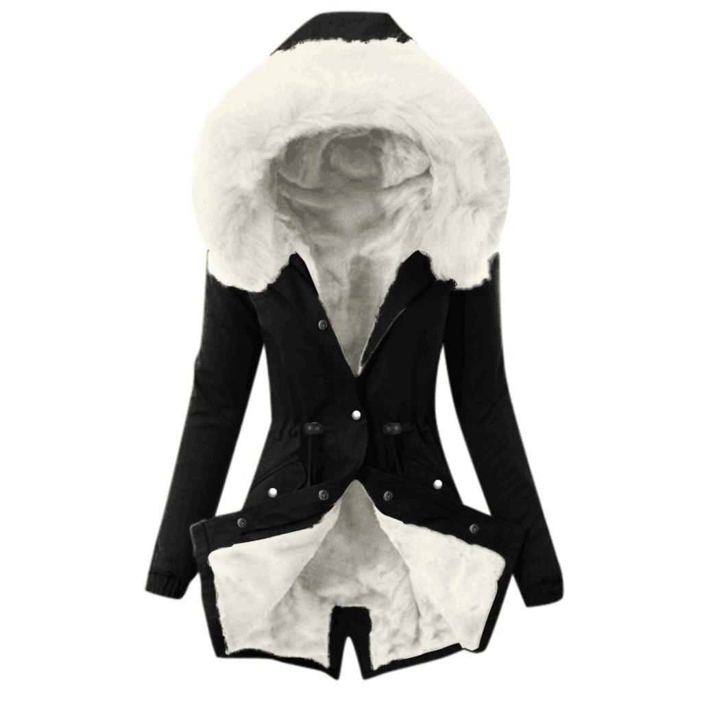 2025 New Women's Winter Cotton Coat Hooded Slim Warm Zip Jacket Fashion Outerwear for Women