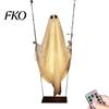 Holiday Garden Decor Hanging Swinging Ghost Halloween Decoration, LED Light Up Large Spooky Funny Yard Art with Remote Control for Outside Porch Tree,